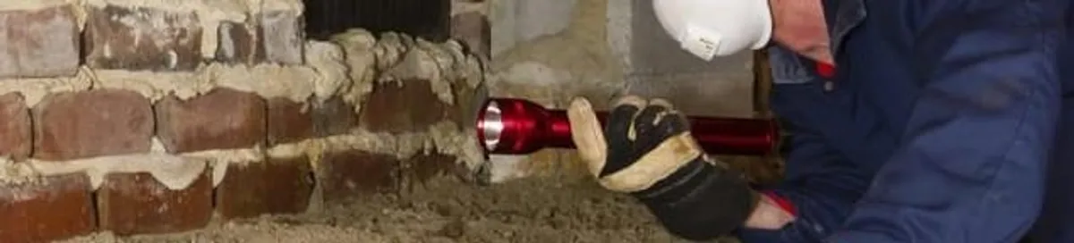 Pest control technician inspecting a crawl space for ant activity and entry points in Little Rock, AR